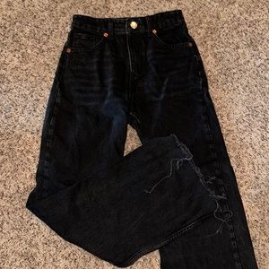 black straight leg “marine jeans” zara